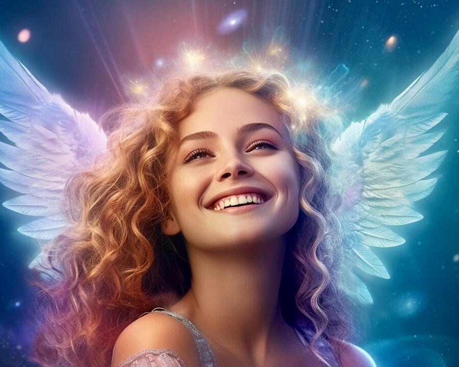 A beautful angel smiling